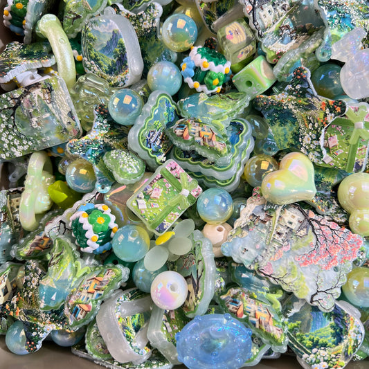 K09-Green Style Beautiful and Cute Mixed DIY Beads and Accessories