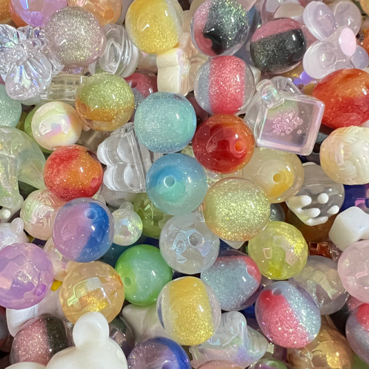 K02-Colorful Glitter Galaxy Style Beautiful and Cute DIY Mixed Beads and Accessories